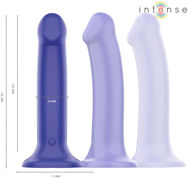 INTENSE - VICTORIA VIBRATEUR AVEC VENTOUSE 10 VIBRATIONS BLEU FONCÉ TÉLÉCOMMANDE - Sensualia