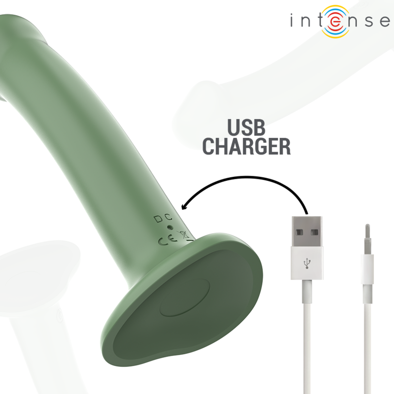 INTENSE - BECCA VIBRATEUR AVEC VENTOUSE 10 VIBRATIONS TÉLÉCOMMANDE VERTE INTENSE FUN