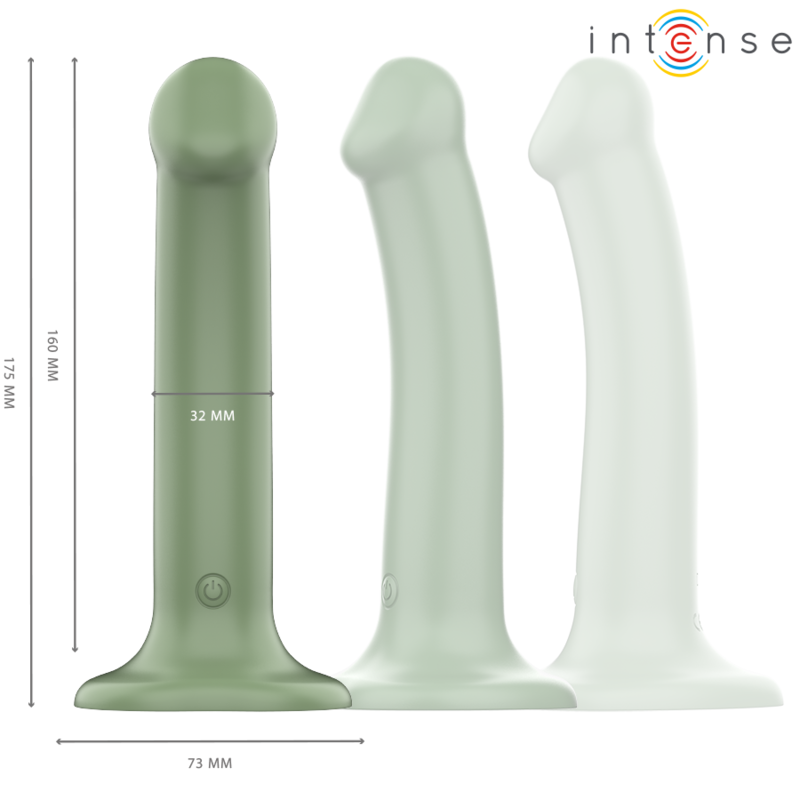 INTENSE - BECCA VIBRATEUR AVEC VENTOUSE 10 VIBRATIONS TÉLÉCOMMANDE VERTE - Sensualia