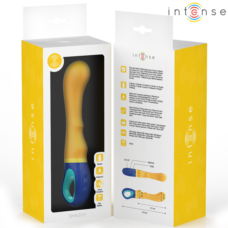 INTENSE - VIBRATEUR POINT G JAUNE SHAGGY INTENSE FUN