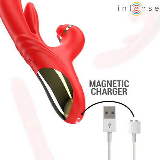 INTENSE - ROSALIA VIBRATEUR MULTIFONCTION 3 EN 1 ROUGE - Sensualia