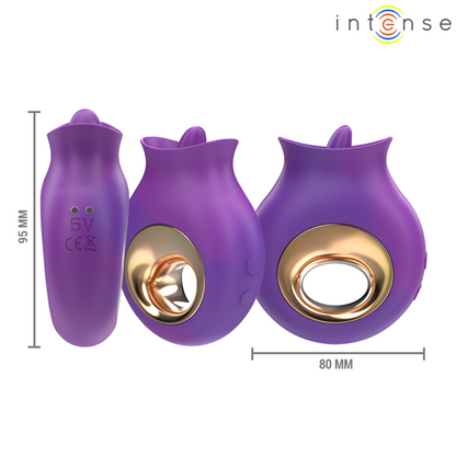 INTENSE - TULI STIMULATEUR CLITORIS 9 VIBRATIONS & 9 OSCILLATIONS VIOLET - Sensualia