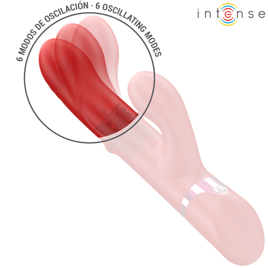 INTENSE - LELE VIBRATEUR MULTIFONCTION ROTATIF & OSCILLANT & STIMULANT ROUGE - Sensualia