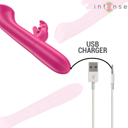 INTENSE - JULIETA VIBRATEUR RABBIT 18,6 CM 10 VIBRATIONS ROSE - Sensualia