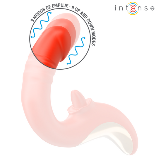 INTENSE - VIBRATEUR ET STIMULATEUR PAULINA EN FORME DE U ROUGE - Sensualia