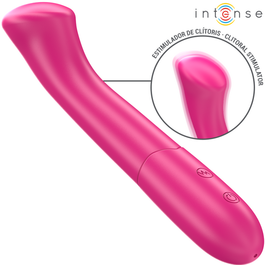 INTENSE - PATY VIBRATEUR 19 CM FLEXIBLE 10 VIBRATIONS MODÈLE 2 ROSE - Sensualia