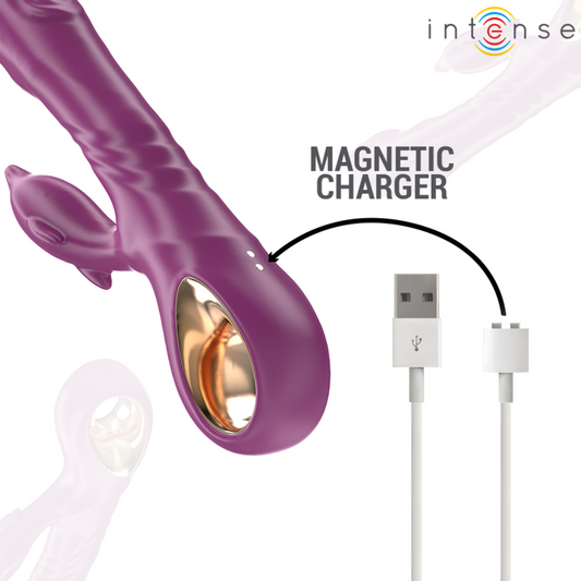 INTENSE - HALLE VIBRATEUR MULTIFONCTION AVEC LANGUE STIMULANTE DAUPHIN VIOLET - Sensualia