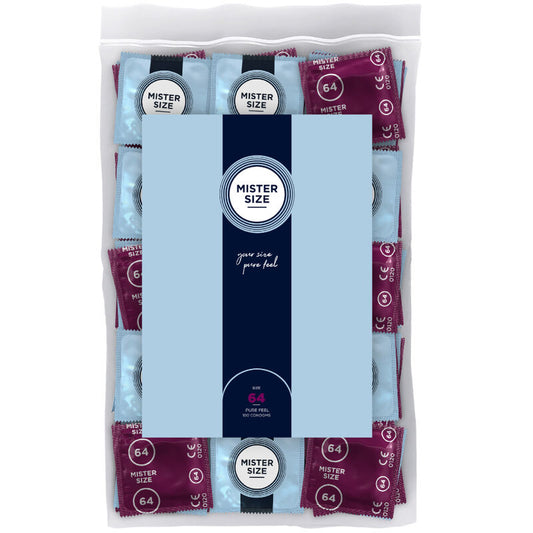 MISTER SIZE - PRÉSERVATIFS TAILLE XXL 64 MM (100 UNITÉS) - Sensualia