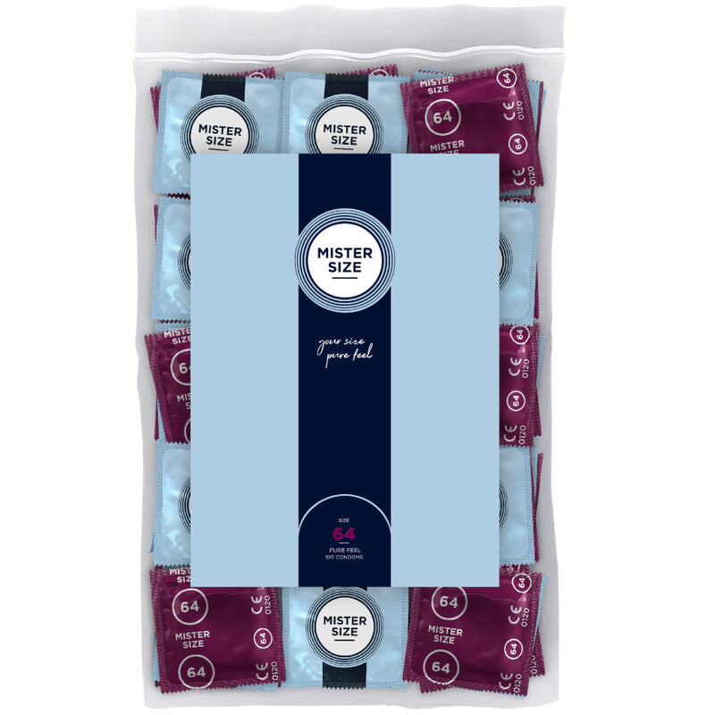 MISTER SIZE - PRÉSERVATIFS TAILLE XXL 64 MM (100 UNITÉS) - Sensualia