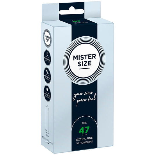 MISTER SIZE - PRÉSERVATIFS TAILLE XS 47 MM (10 UNITÉS) - Sensualia