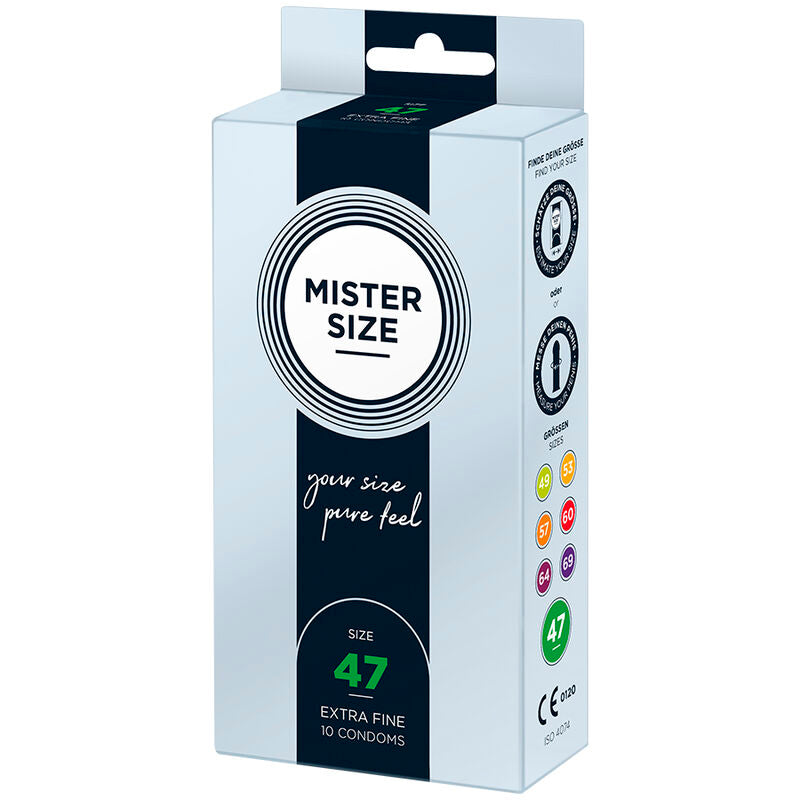 MISTER SIZE - PRÉSERVATIFS TAILLE XS 47 MM (10 UNITÉS) - Sensualia