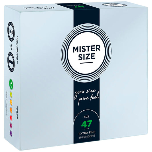 MISTER SIZE - PRÉSERVATIFS TAILLE XS 47 MM (36 UNITÉS) - Sensualia