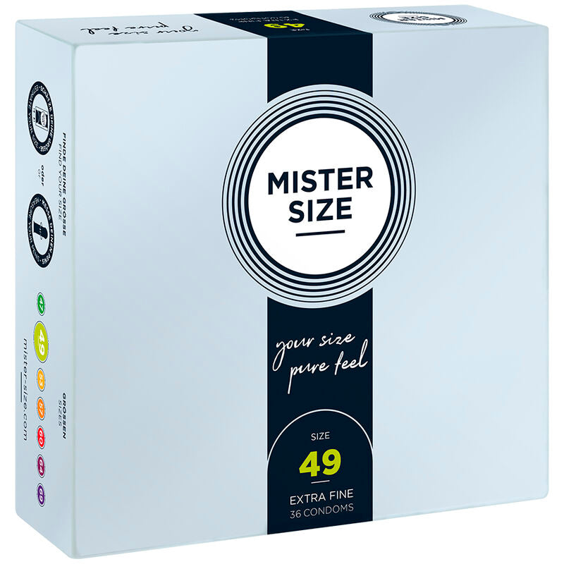 MISTER SIZE - PRÉSERVATIF TAILLE S 49 MM (36 UNITÉS) - Sensualia