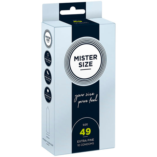 MISTER SIZE - PRÉSERVATIF TAILLE S 49 MM (10 UNITÉS) - Sensualia