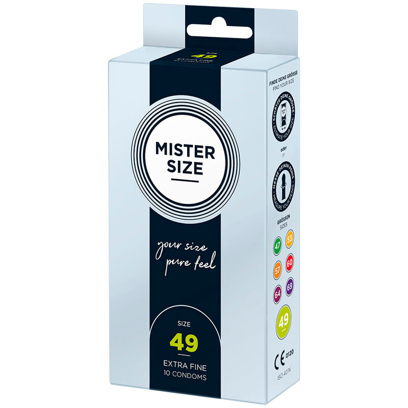 MISTER SIZE - PRÉSERVATIF TAILLE S 49 MM (10 UNITÉS) - Sensualia