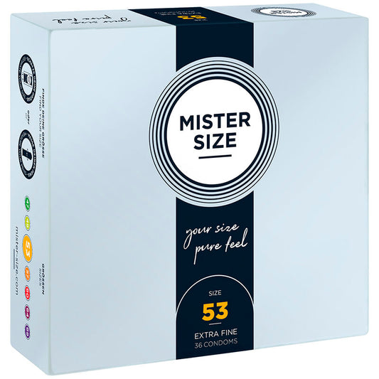 MISTER SIZE - PRÉSERVATIF TAILLE M 53 MM (36 UNITÉS) - Sensualia