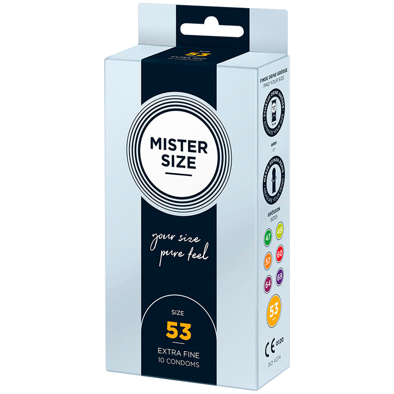 MISTER SIZE - PRÉSERVATIF TAILLE M 53 MM (10 UNITÉS) - Sensualia