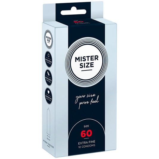 MISTER SIZE - PRÉSERVATIF TAILLE XL 60 MM (10 UNITÉS) - Sensualia