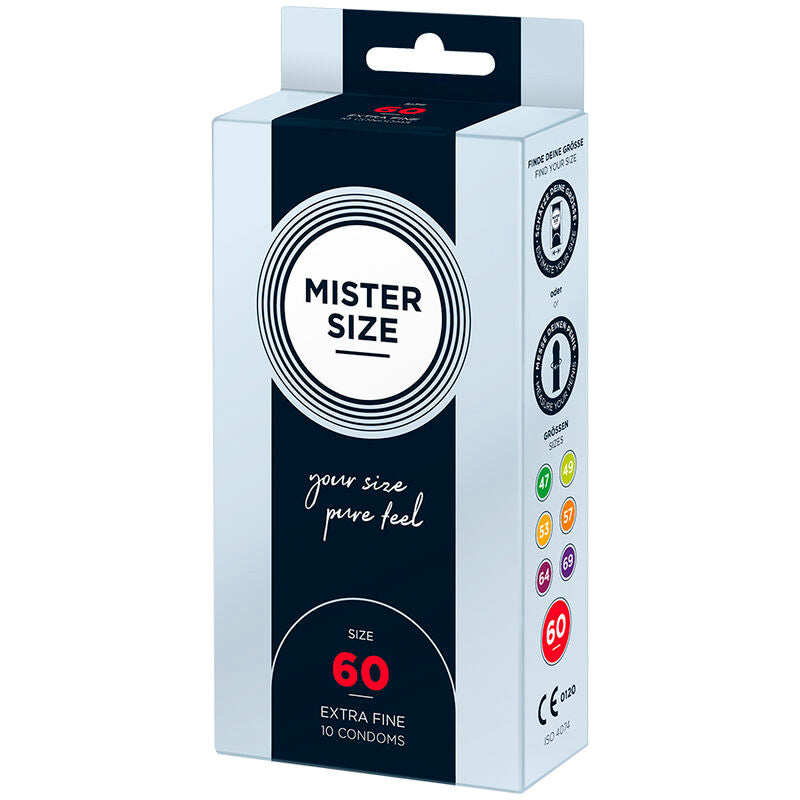 MISTER SIZE - PRÉSERVATIF TAILLE XL 60 MM (10 UNITÉS) - Sensualia