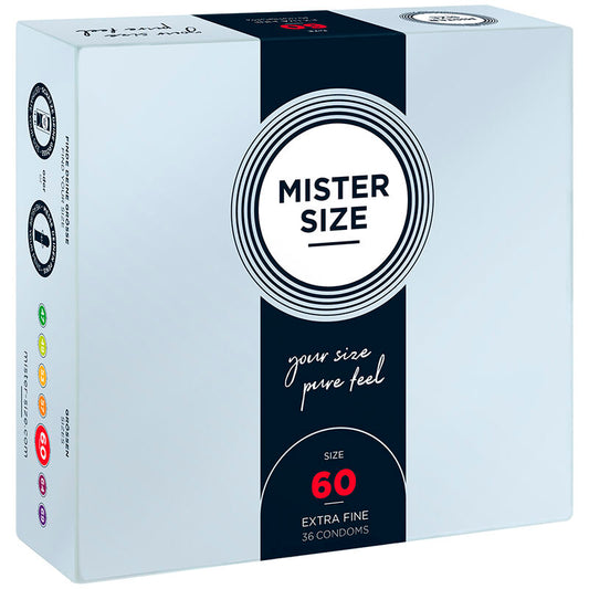 MISTER SIZE - PRÉSERVATIF TAILLE XL 60 MM (36 UNITÉS) - Sensualia