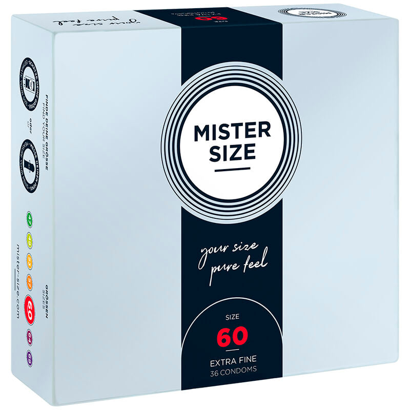 MISTER SIZE - PRÉSERVATIF TAILLE XL 60 MM (36 UNITÉS) - Sensualia