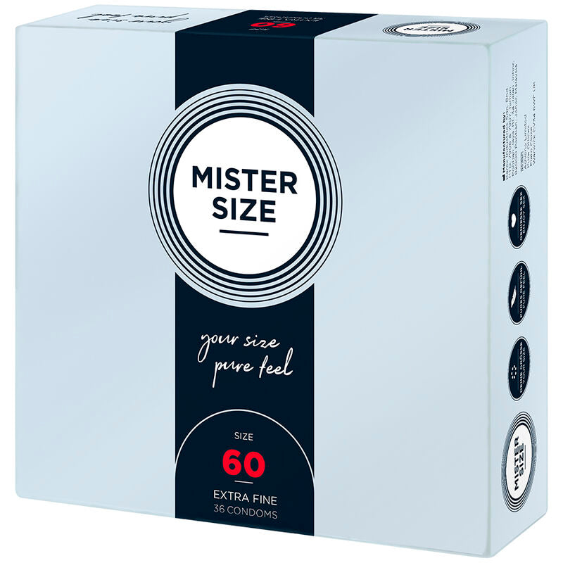 MISTER SIZE - PRÉSERVATIF TAILLE XL 60 MM (36 UNITÉS) - Sensualia