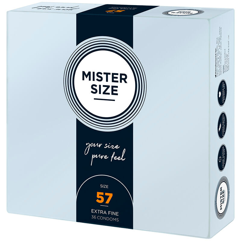MISTER SIZE - PRÉSERVATIF TAILLE L 57 MM (36 UNITÉS) - Sensualia