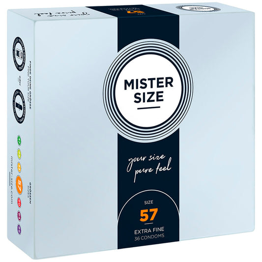 MISTER SIZE - PRÉSERVATIF TAILLE L 57 MM (36 UNITÉS) - Sensualia