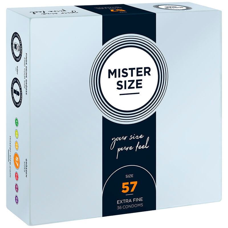 MISTER SIZE - PRÉSERVATIF TAILLE L 57 MM (36 UNITÉS) - Sensualia