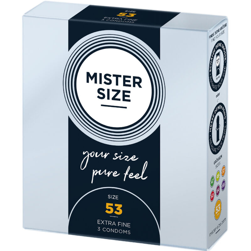 MISTER SIZE - PRÉSERVATIF TAILLE M 53 MM (3 UNITÉS) - Sensualia