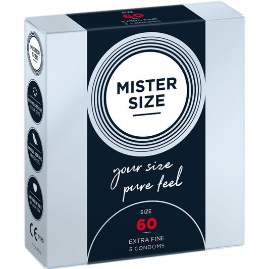 MISTER SIZE - PRÉSERVATIF TAILLE XL 60 MM (3 UNITÉS) - Sensualia