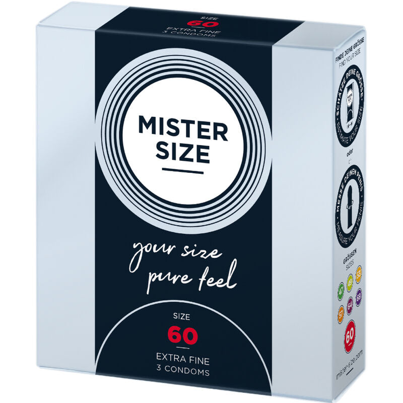 MISTER SIZE - PRÉSERVATIF TAILLE XL 60 MM (3 UNITÉS) - Sensualia