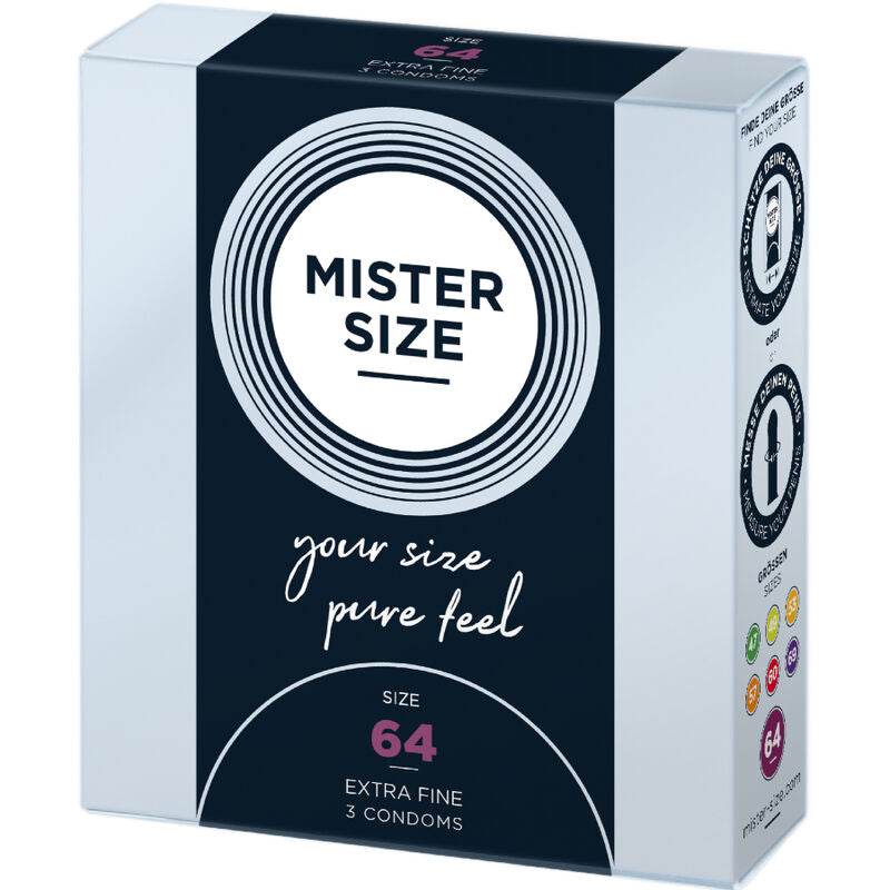 MISTER SIZE - PRÉSERVATIFS TAILLE XXL 64 MM (3 UNITÉS) - Sensualia