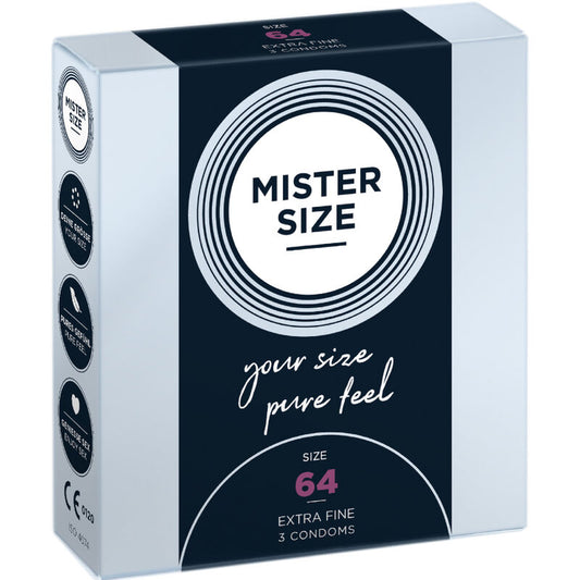 MISTER SIZE - PRÉSERVATIFS TAILLE XXL 64 MM (3 UNITÉS) - Sensualia