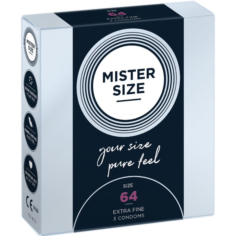MISTER SIZE - PRÉSERVATIFS TAILLE XXL 64 MM (3 UNITÉS) - Sensualia