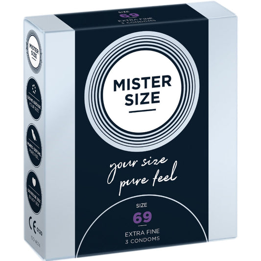 MISTER SIZE - PRÉSERVATIFS TAILLE XXXL 69 MM (3 UNITÉS) - Sensualia