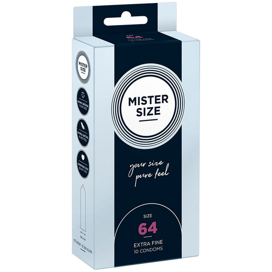 MISTER SIZE - PRÉSERVATIFS TAILLE XXL 64 MM (10 UNITÉS) - Sensualia