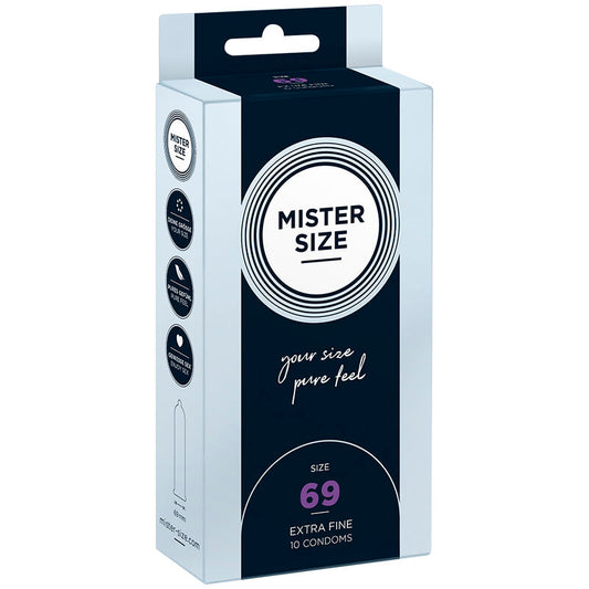 MISTER SIZE - PRÉSERVATIFS TAILLE XXXL 69 MM (10 UNITÉS) - Sensualia