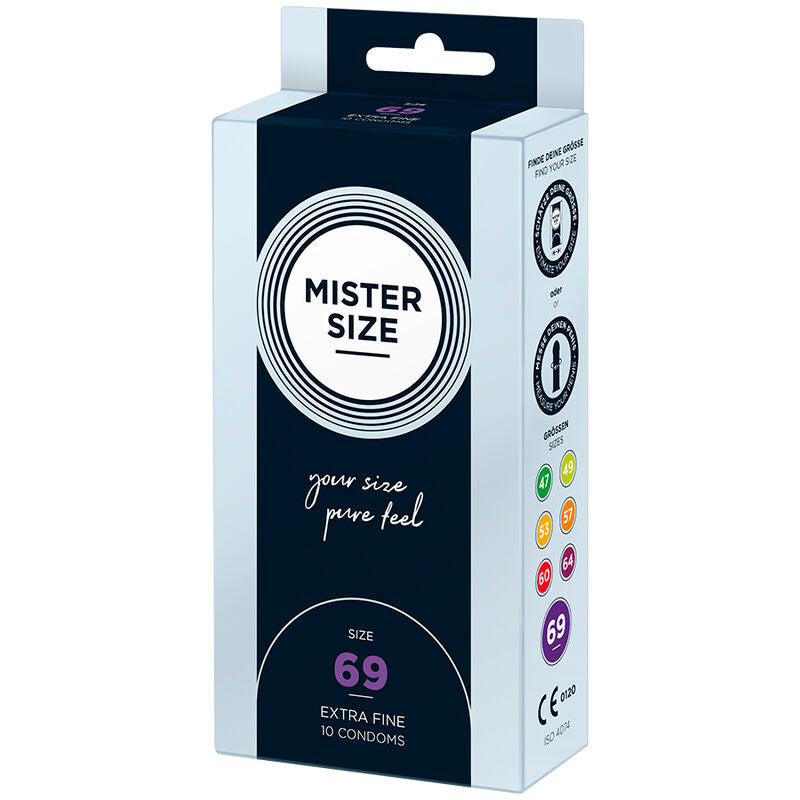 MISTER SIZE - PRÉSERVATIFS TAILLE XXXL 69 MM (10 UNITÉS) - Sensualia