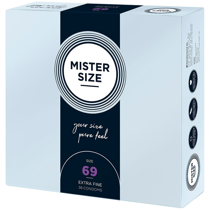 MISTER SIZE - PRÉSERVATIFS TAILLE XXXL 69 MM (36 UNITÉS) - Sensualia