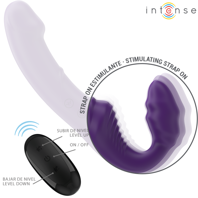 INTENSE - JILL DOUBLE VIBRATEUR 20 CM VIOLET TÉLÉCOMMANDE - Sensualia