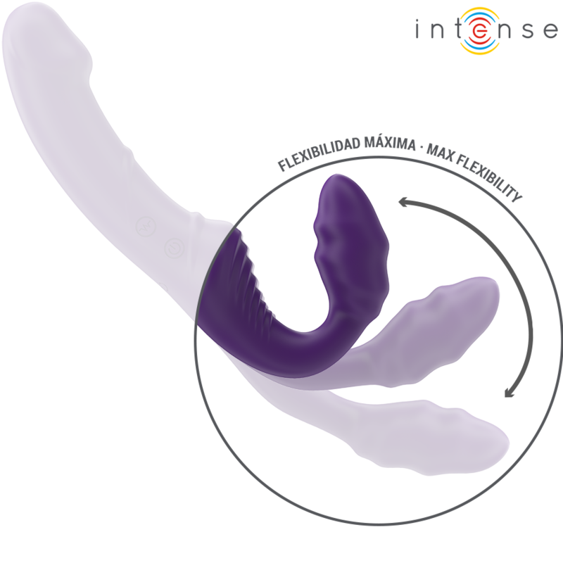 INTENSE - JILL DOUBLE VIBRATEUR 20 CM VIOLET TÉLÉCOMMANDE INTENSE FUN