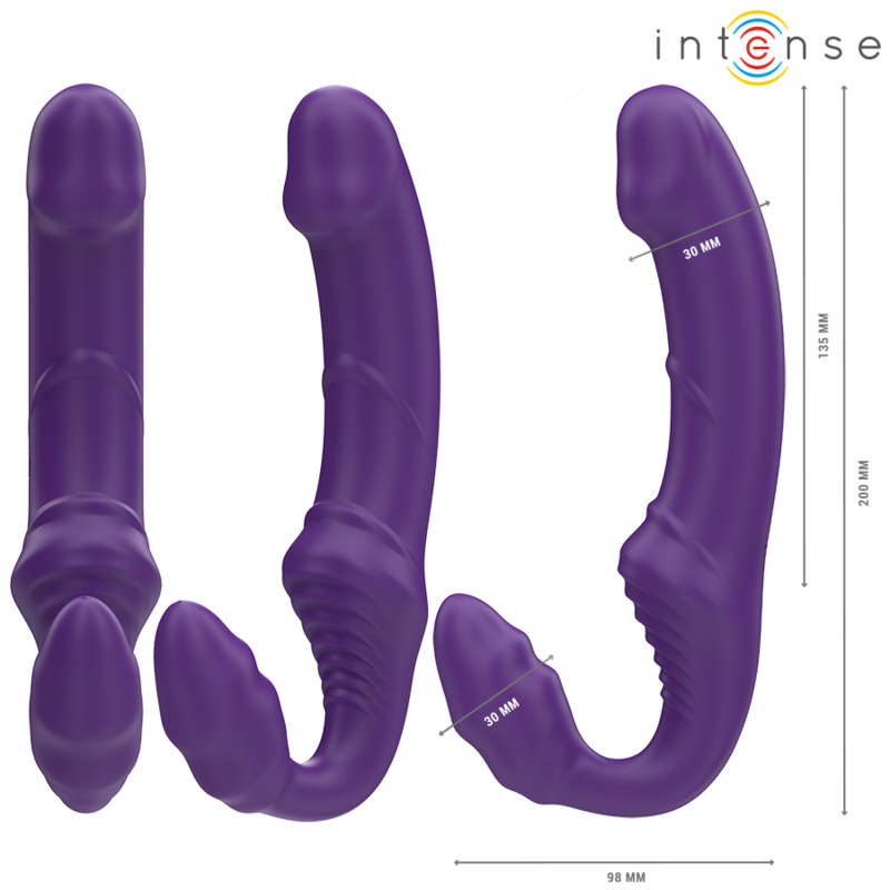INTENSE - JILL DOUBLE VIBRATEUR 20 CM VIOLET TÉLÉCOMMANDE - Sensualia