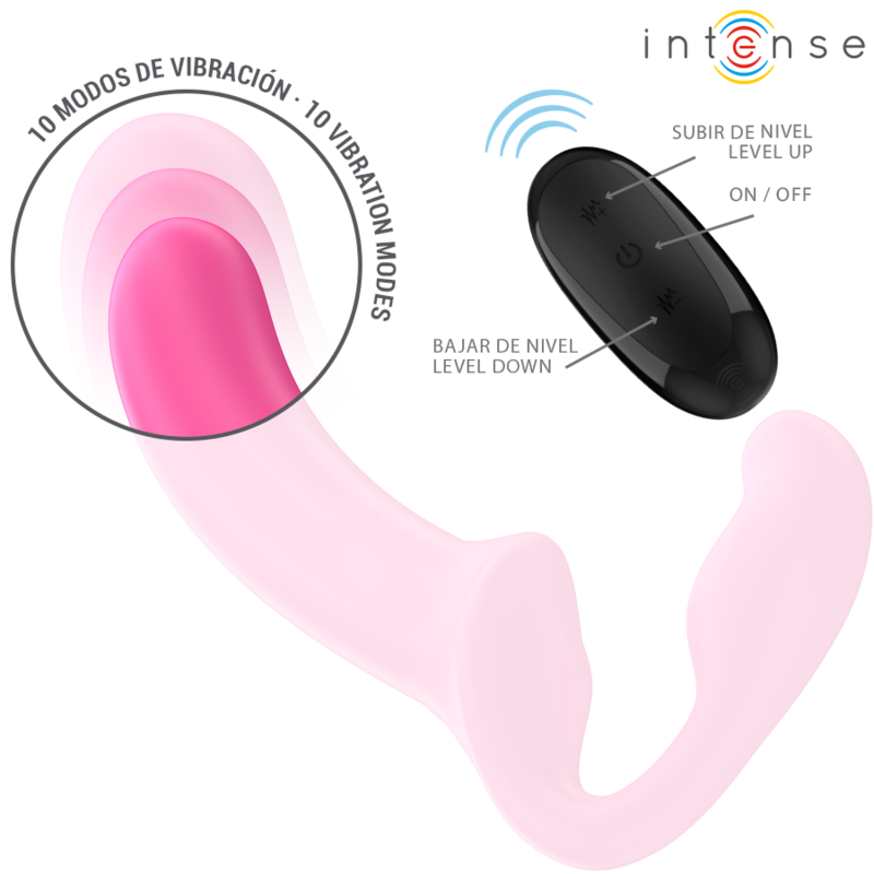 INTENSE - AMY DOUBLE VIBRATEUR 20 CM ROSE TÉLÉCOMMANDE - Sensualia