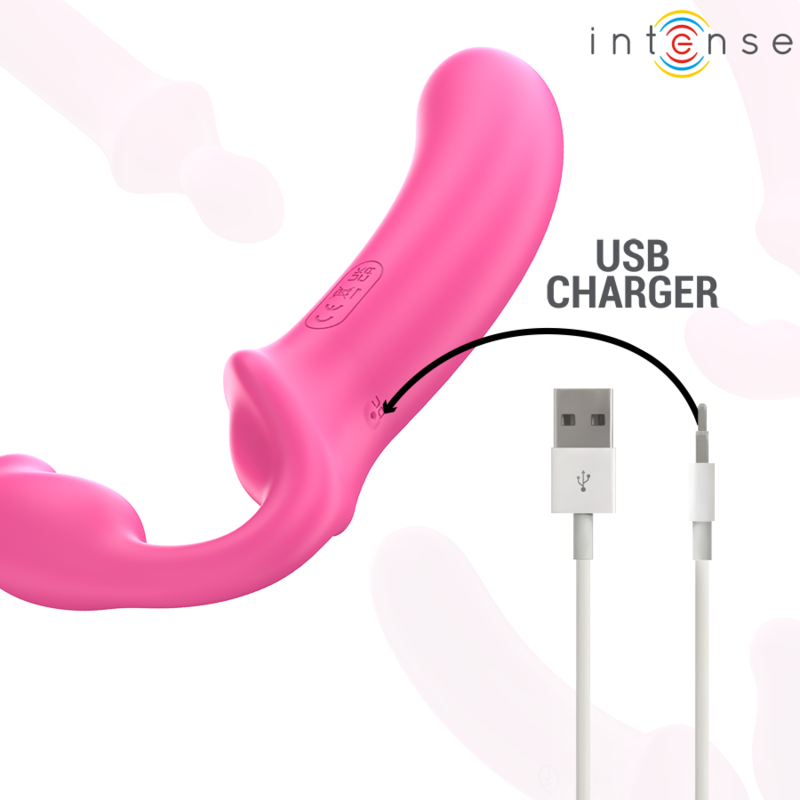 INTENSE - AMY DOUBLE VIBRATEUR 20 CM ROSE TÉLÉCOMMANDE - Sensualia