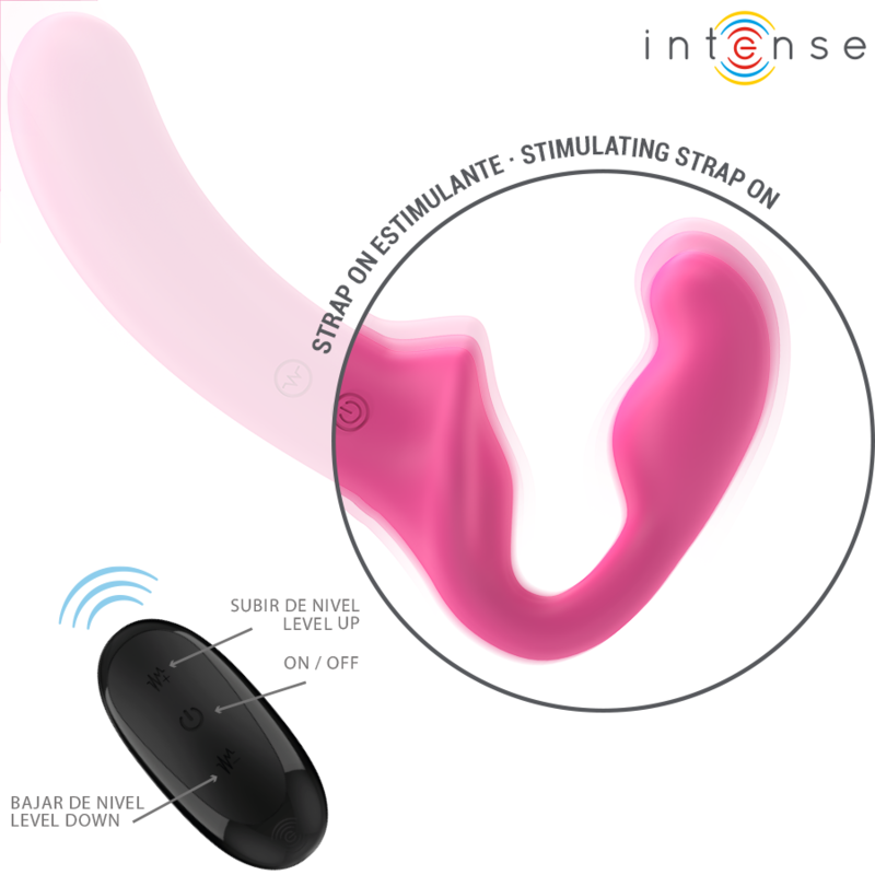 INTENSE - AMY DOUBLE VIBRATEUR 20 CM ROSE TÉLÉCOMMANDE - Sensualia