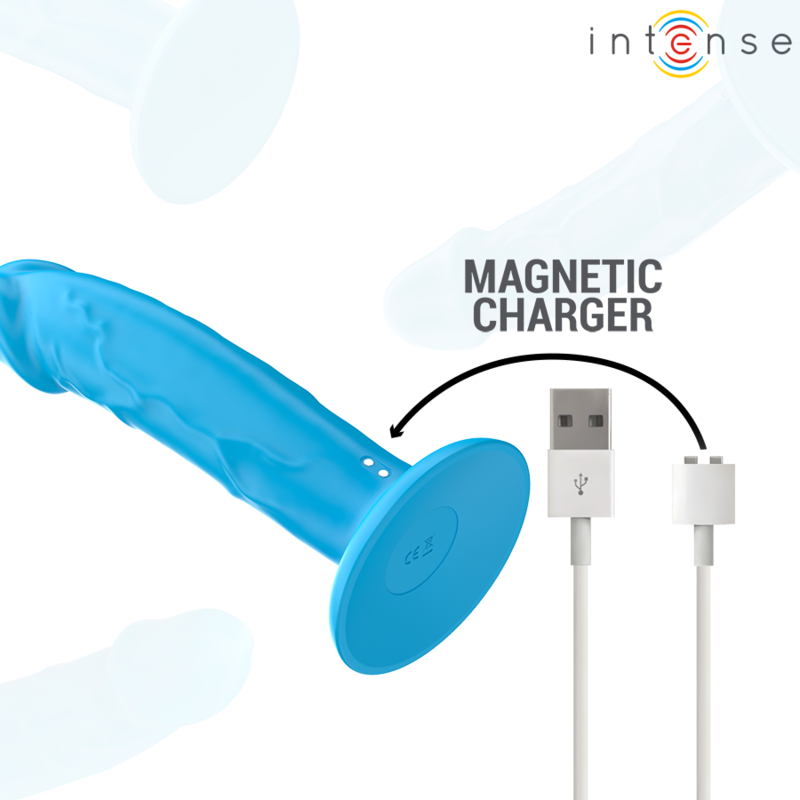 INTENSE - PHOEBE VIBRATEUR RÉALISTE 10 VIBRATIONS TÉLÉCOMMANDE BLEU - Sensualia