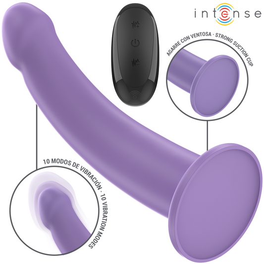 INTENSE - EDDIE VIBRATEUR 17,5 CM 10 VIBRATIONS VIOLET TÉLÉCOMMANDE - Sensualia