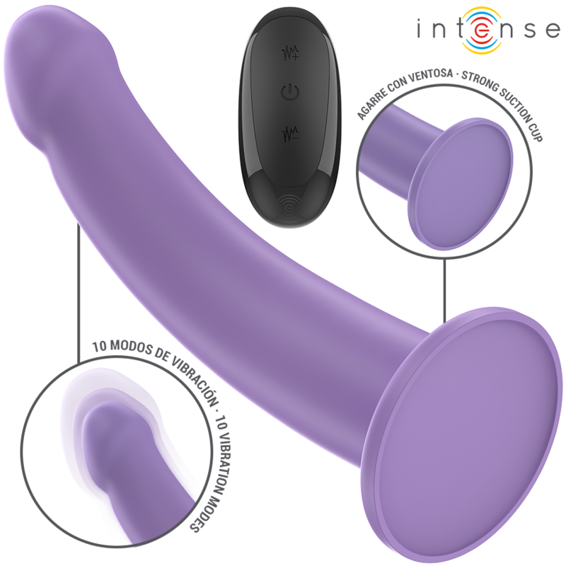 INTENSE - EDDIE VIBRATEUR 17,5 CM 10 VIBRATIONS VIOLET TÉLÉCOMMANDE - Sensualia