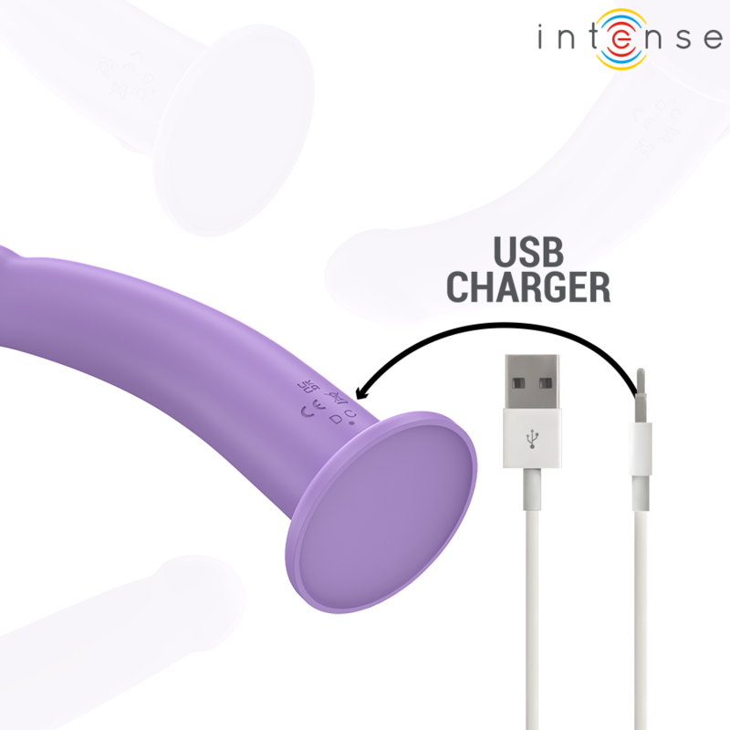 INTENSE - EDDIE VIBRATEUR 17,5 CM 10 VIBRATIONS VIOLET TÉLÉCOMMANDE - Sensualia